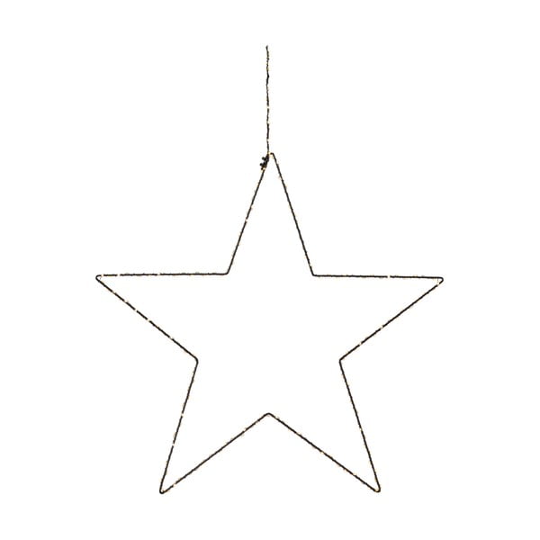 Črna božična viseča svetlobna dekoracija Markslöjd Alpha Star , višina 30 cm