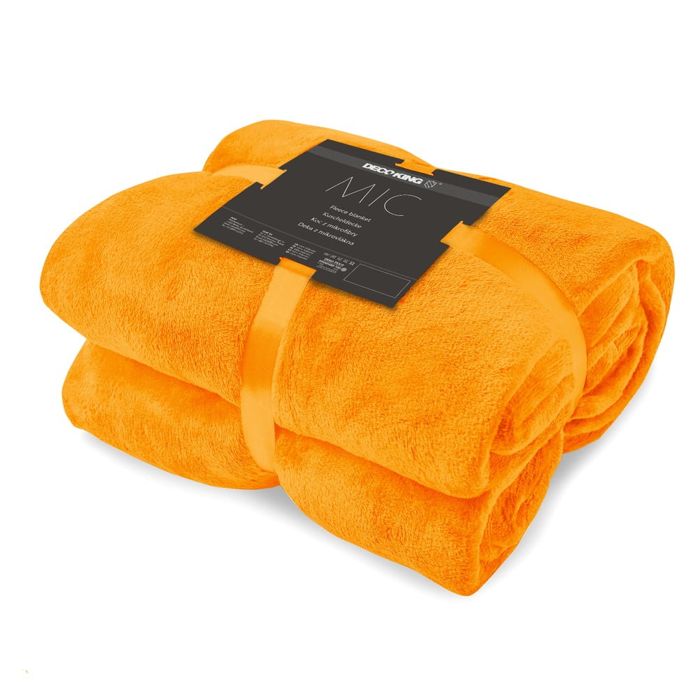 Misuse Incorporate Sitcom Oranžna odeja DecoKing Mic, 150 x 200 cm | Bonami