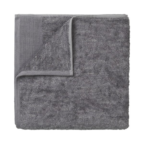 Temno siva bombažna kopalna brisača Blomus, 140 x 70 cm