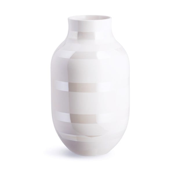 Bela keramična vaza Kähler Design Omaggio, višina 30,5 cm