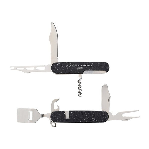 Črn večnamenski žepni nož z odpiračem za vino in strgalom za sir Gentlemen´s Hardware
