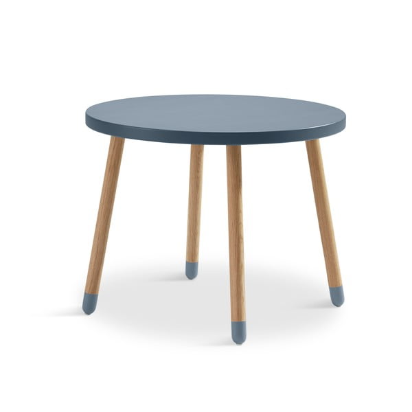 Modra otroška miza Flexa Dots, ø 60 cm
