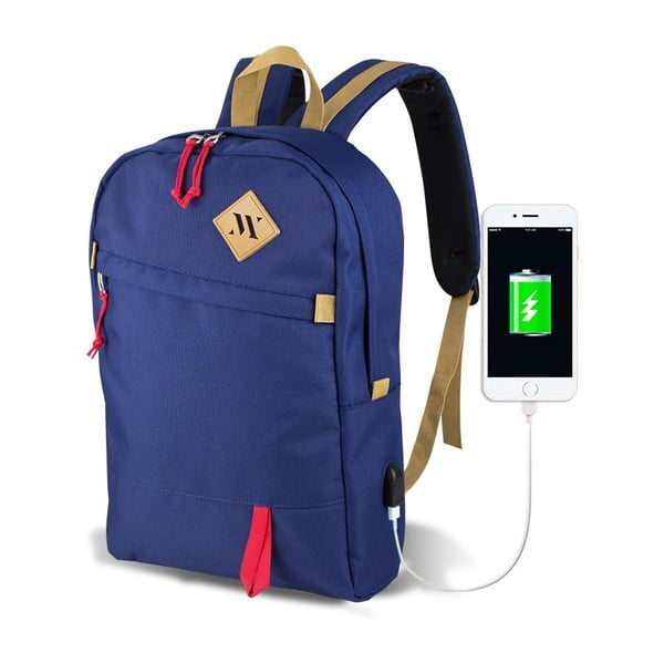 Moder nahrbtnik z USB priključkom My Valice FREEDOM Smart Bag