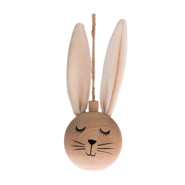 Bež Lesena velikonočna viseča dekoracija Dakls Bunny