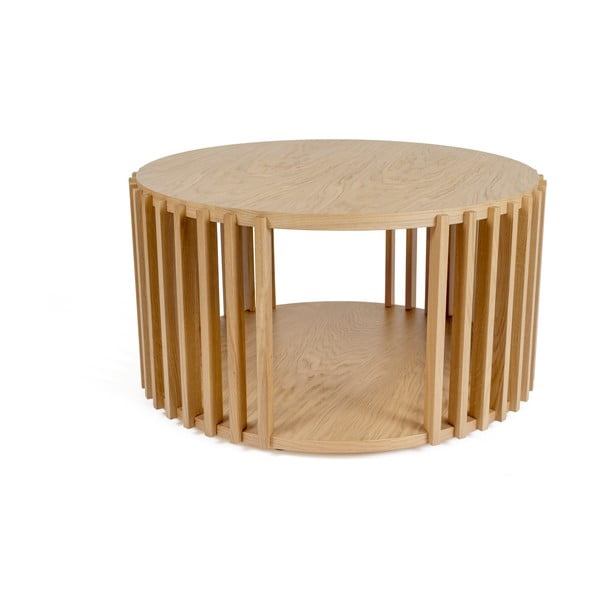 Hrastova kavna mizica Woodman Drum, ø 83 cm