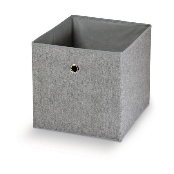 Siva škatla za shranjevanje Domopak Stone, 32 x 32 cm