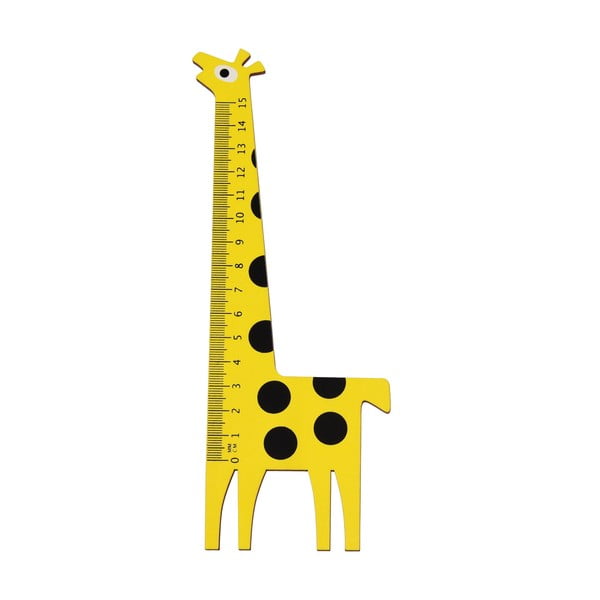 Leseno ravnilo v obliki žirafe Rex London Yellow Giraffe