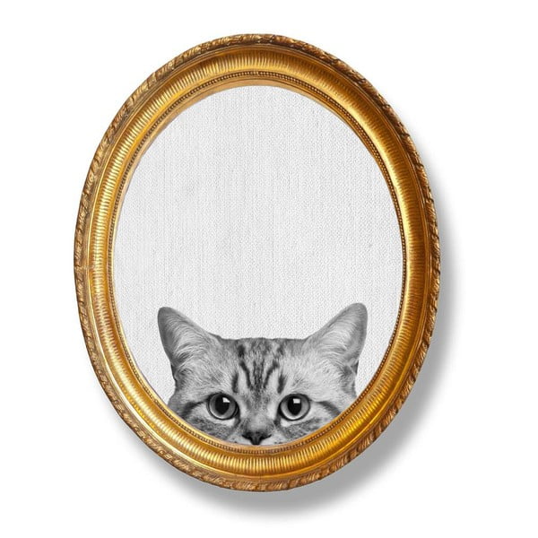 Ovalna stenska slika Really Nice Things Cat, 40 x 50 cm