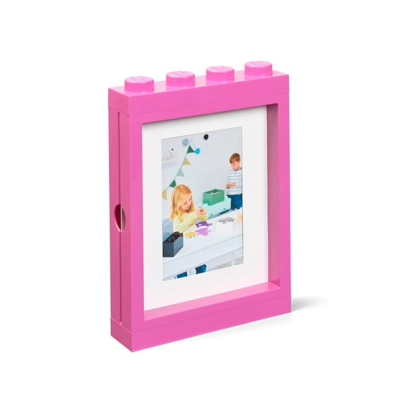 Rožnat okvir za fotografije LEGO®, 19,3 x 4,7 cm