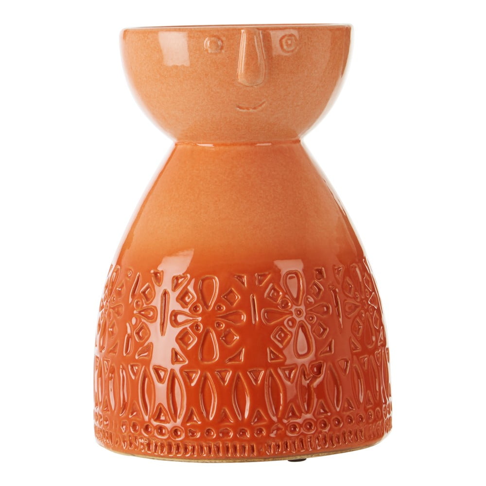 Oranžna keramična vaza Premier Housewares Mimo
