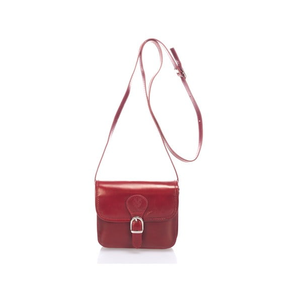 Rdeča usnjena torbica Lisa Minardi Laura