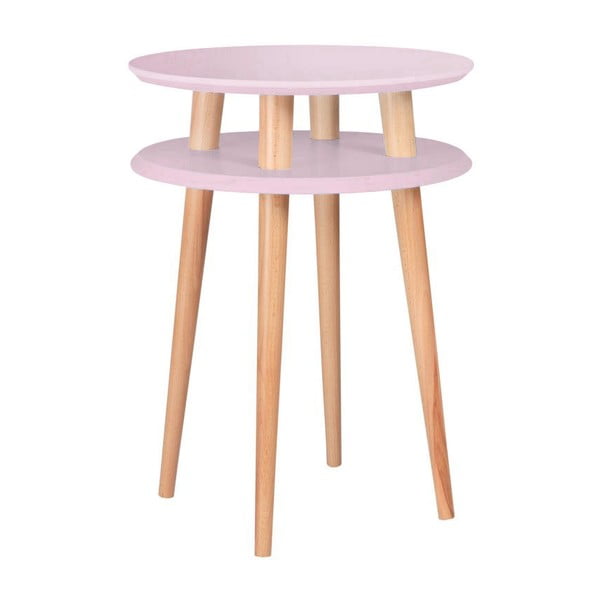 Rožnata stranska mizica Ragaba UFO, Ø 45 cm
