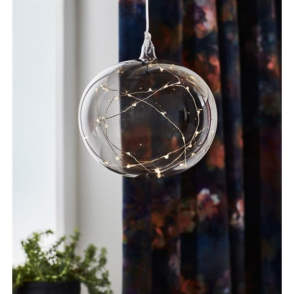 Siva božična viseča svetlobna dekoracija Markslöjd Lina, ø 18 cm