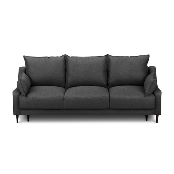 Temno siva raztegljiva sedežna garnitura s shranjevanjem Mazzini Sofas Ancolie, 215 cm