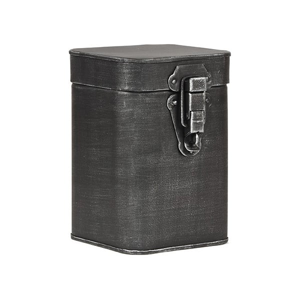 Črna kovinska škatla za shranjevanje LABEL51, višina 17 cm