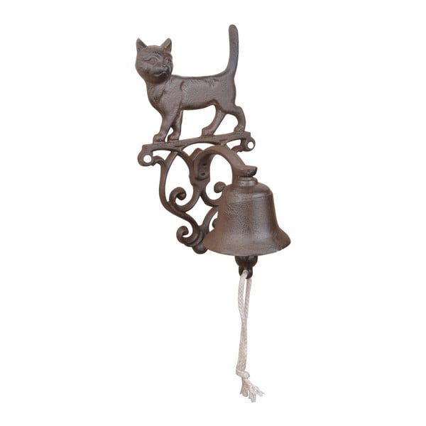 Stenski zvonec iz litega železa z motivom mačke Esschert Design