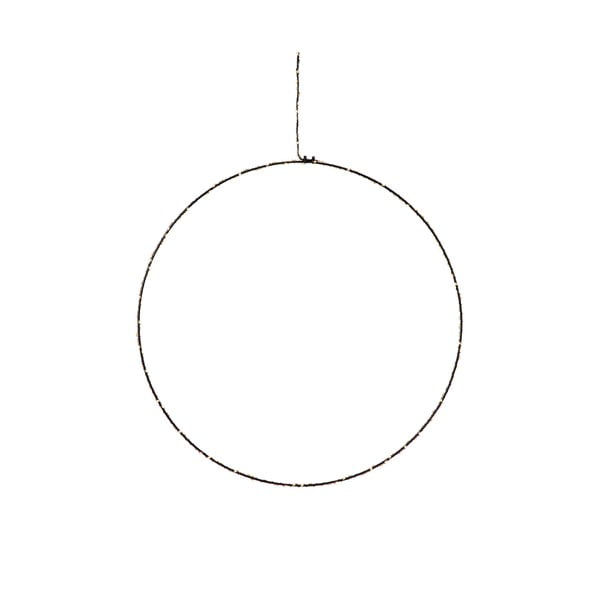 Črna božična viseča svetlobna dekoracija Markslöjd Alpha Circle, višina 45 cm