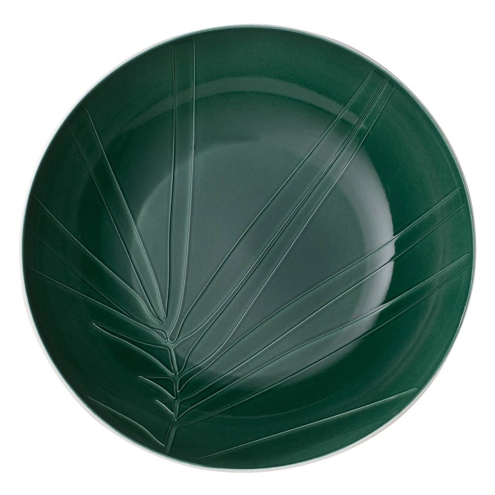 Belo-zelena porcelanasta skleda Villeroy & Boch Leaf, ⌀ 26 cm