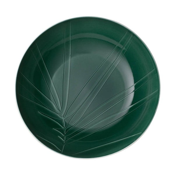 Belo-zelena porcelanasta skleda Villeroy & Boch Leaf, ⌀ 26 cm