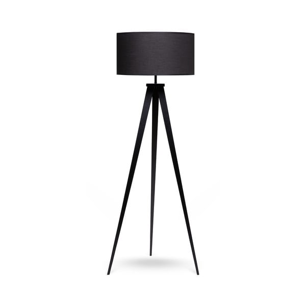 Stoječa svetilka s kovinskimi nogami in črnim senčnikom loomi.design Kiki