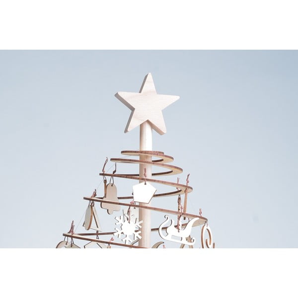 Lesena zvezda za dekorativno božično drevo Spira Small