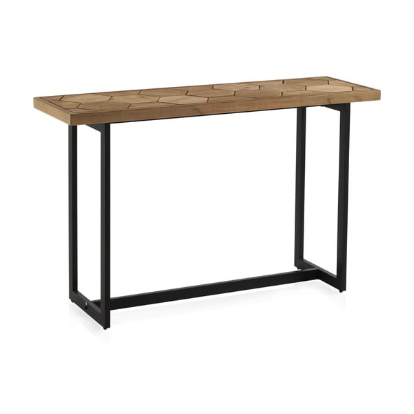 Konzolna miza s črno železno konstrukcijo Geese Honeycomb