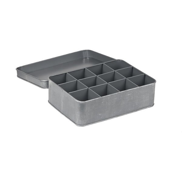 Siva kovinska škatla za čaj LABEL51