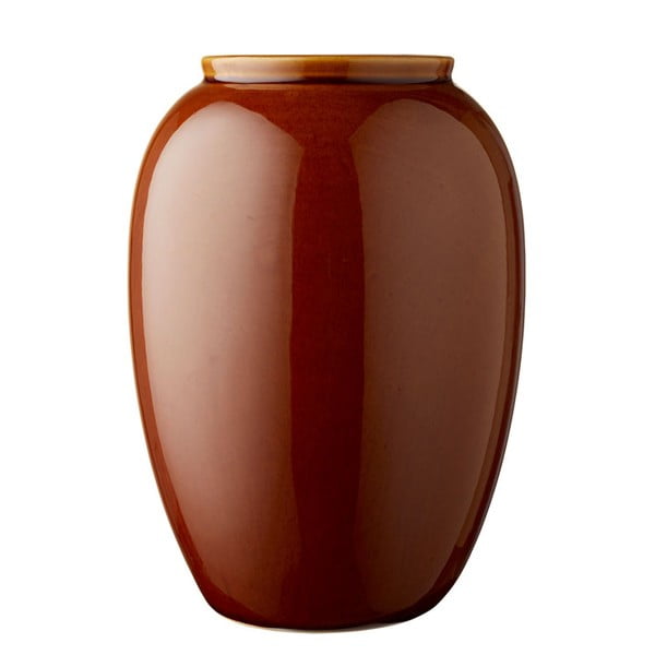 Temno oranžna keramična vaza Bitz, višina 25 cm