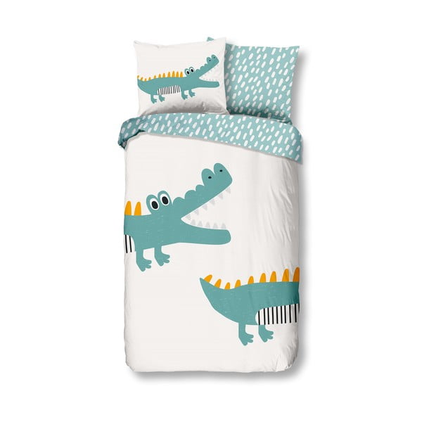 Otroška bombažna posteljnina Good Morning Crocodile, 140 x 220 cm