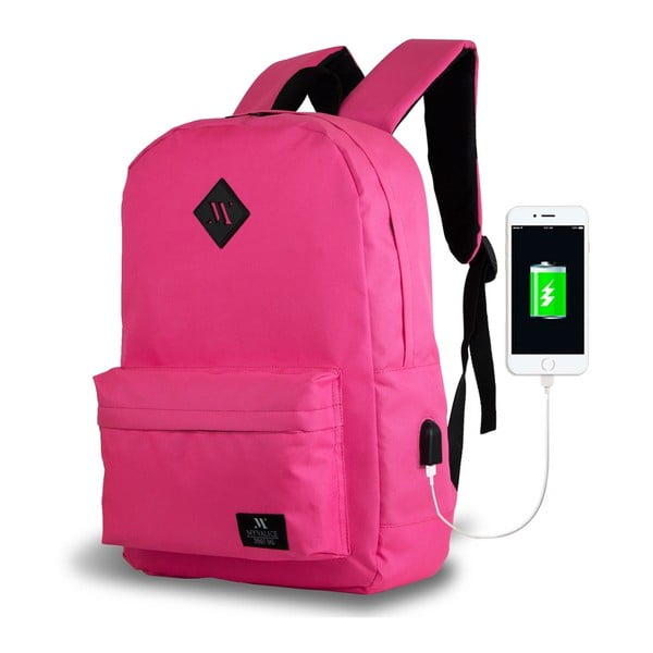 Rožnata nahrbtnik z USB priključkom My Valice SPECTA Smart Bag