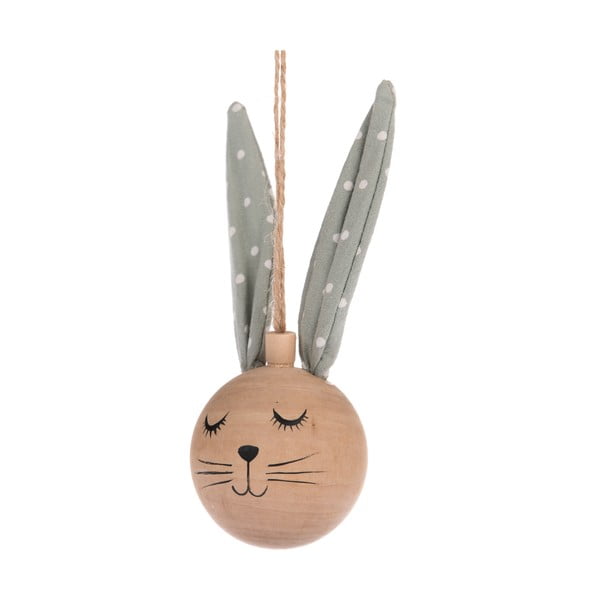 Siva lesena velikonočna viseča dekoracija Dakls Bunny