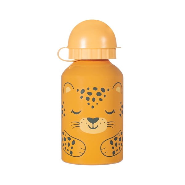 Oranžna otroška steklenička za pitje Sass & Belle Leopard, 250 ml