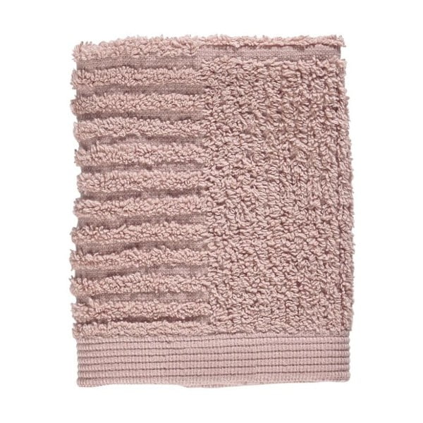 Svetlo rožnata brisača za obraz iz 100 % bombaža Zone Classic, 30 x 30 cm