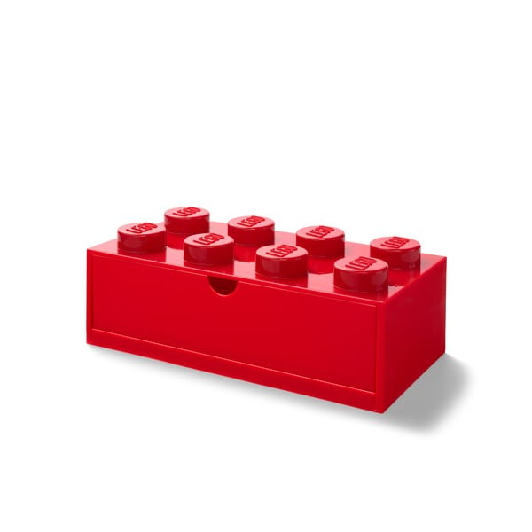 Rdeča škatla za pisalno mizo s predalom LEGO® , 31 x 16 cm