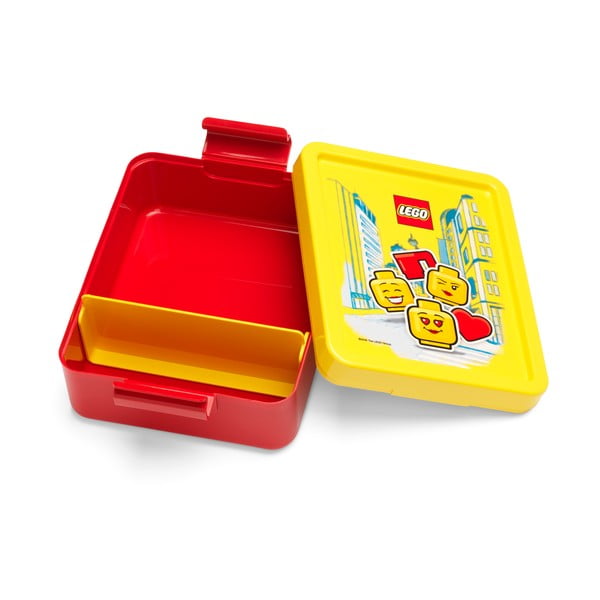 Rdeča posoda za prigrizke z rumenim pokrovom LEGO® Iconic