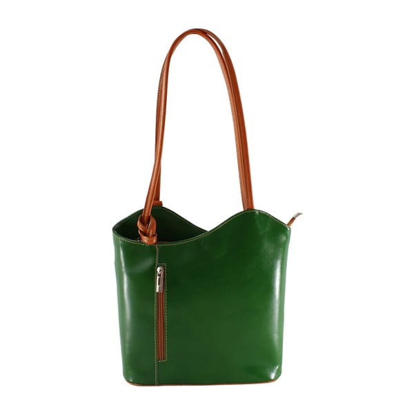 Zelena usnjena torbica Chicca Borse Phoebe