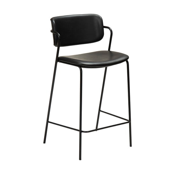 Črn barski stol iz umetnega usnja DAN-FORM Denmark Zed, višina 95,5 cm
