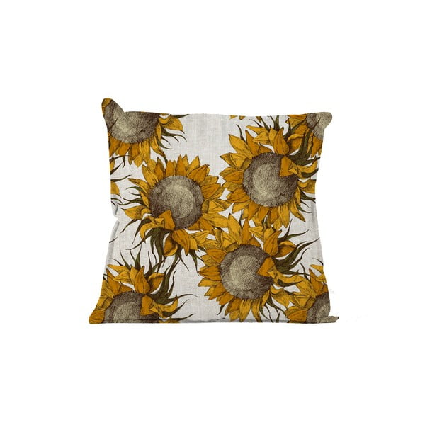 Bež okrasni okrasni vzglavnik z motivom sončnice Really Nice Things Sunflower, 45 x 45 cm