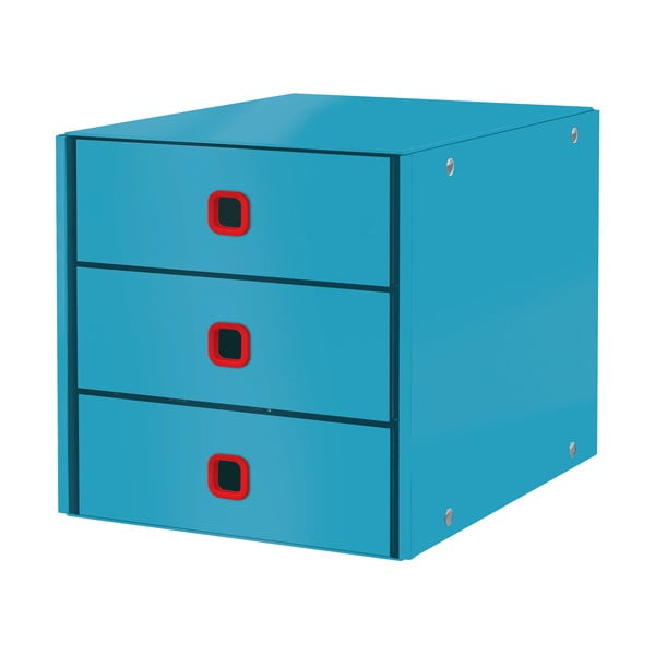 Modra škatla s 3 predali Leitz Cosy Click & Store