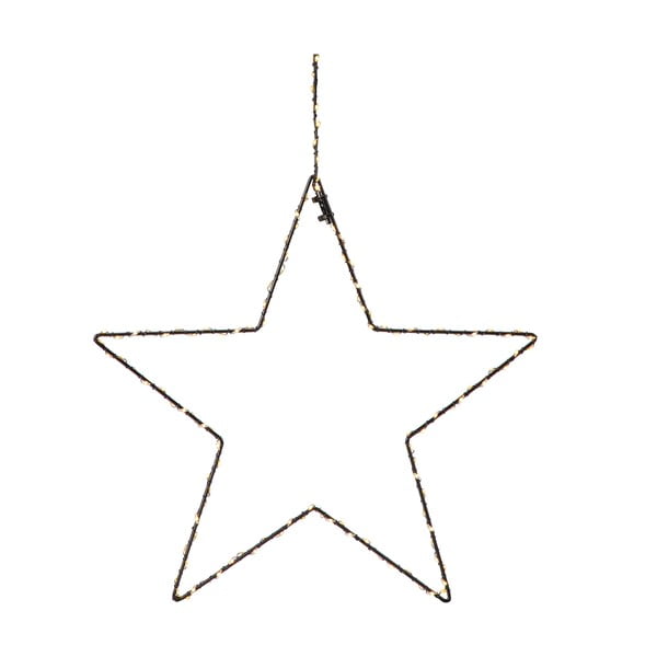 Črna božična viseča svetlobna dekoracija Markslöjd Alpha Star, višina 45 cm