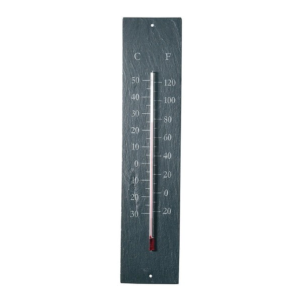 Stenski zunanji termometer iz skrilavca Esschert Design Plain, 45 x 10 cm