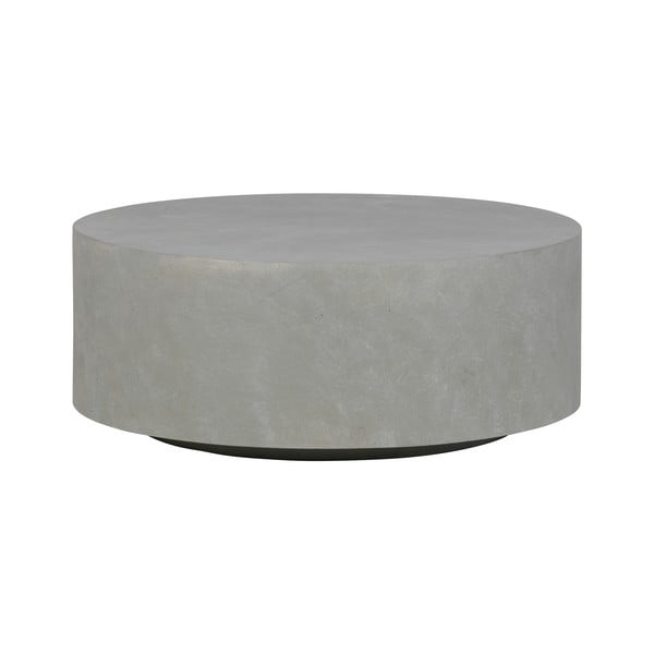 Siva kavna mizica iz glinenih vlaken WOOOD Dean, Ø 80 cm