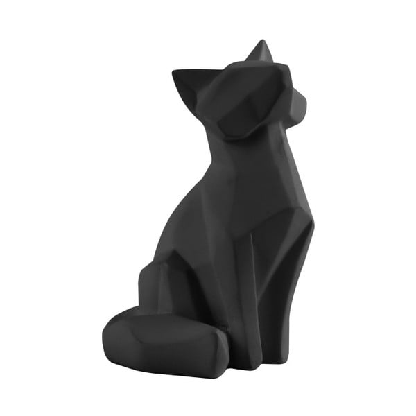 Mat črn kipec PT LIVING Origami Fox, višina 15 cm