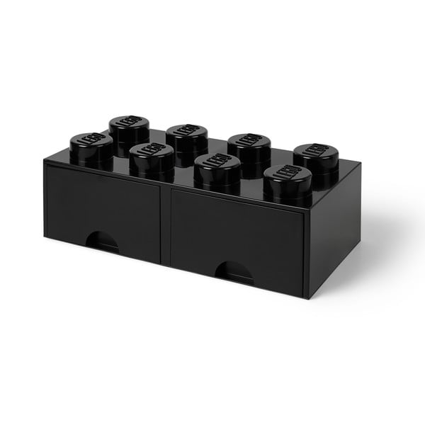 Črna škatla za shranjevanje z dvema predaloma LEGO®