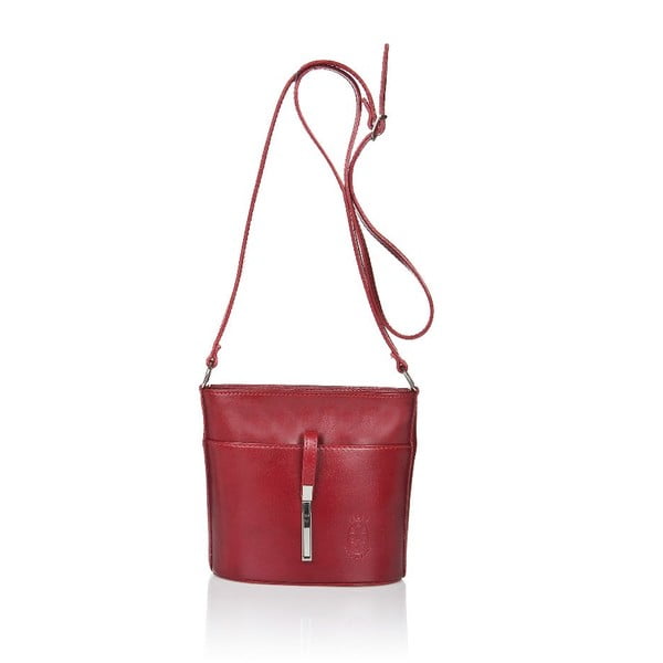Rdeča usnjena torbica Markese Calf Mini