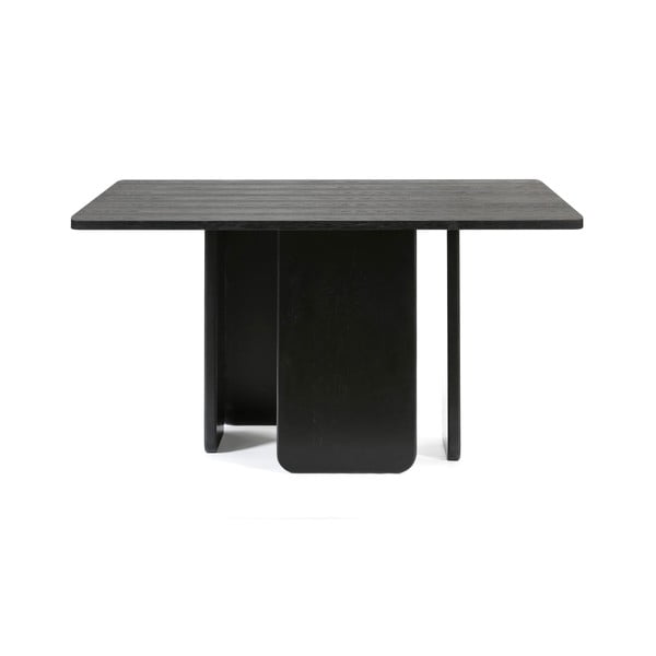 Črna jedilna miza Teulat Arq, 137 x 137 cm