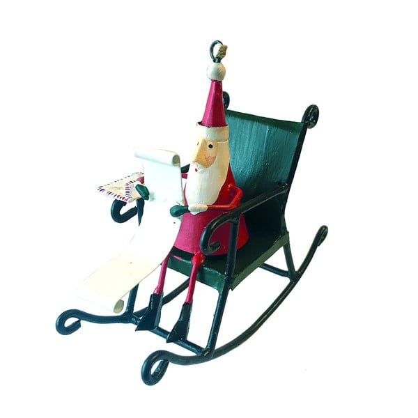 Božični viseči okrasek G-Bork Santa in Rocking Chair