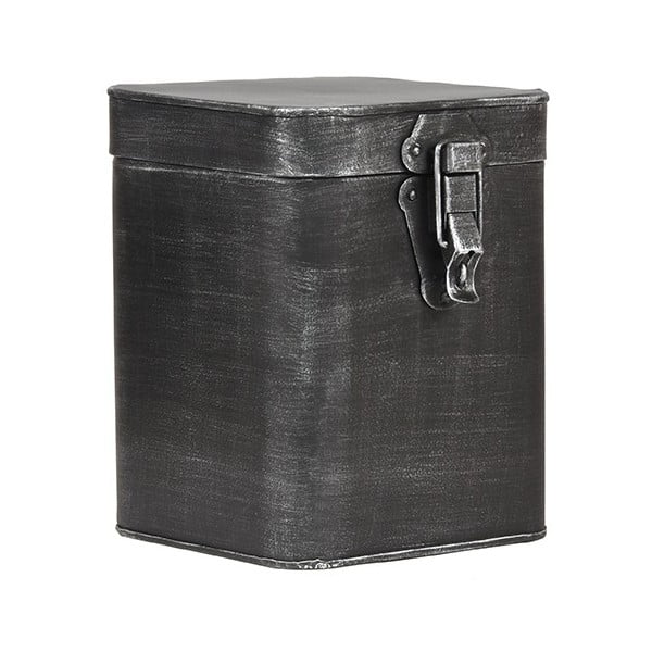 Črna kovinska škatla za shranjevanje LABEL51, višina 18,5 cm