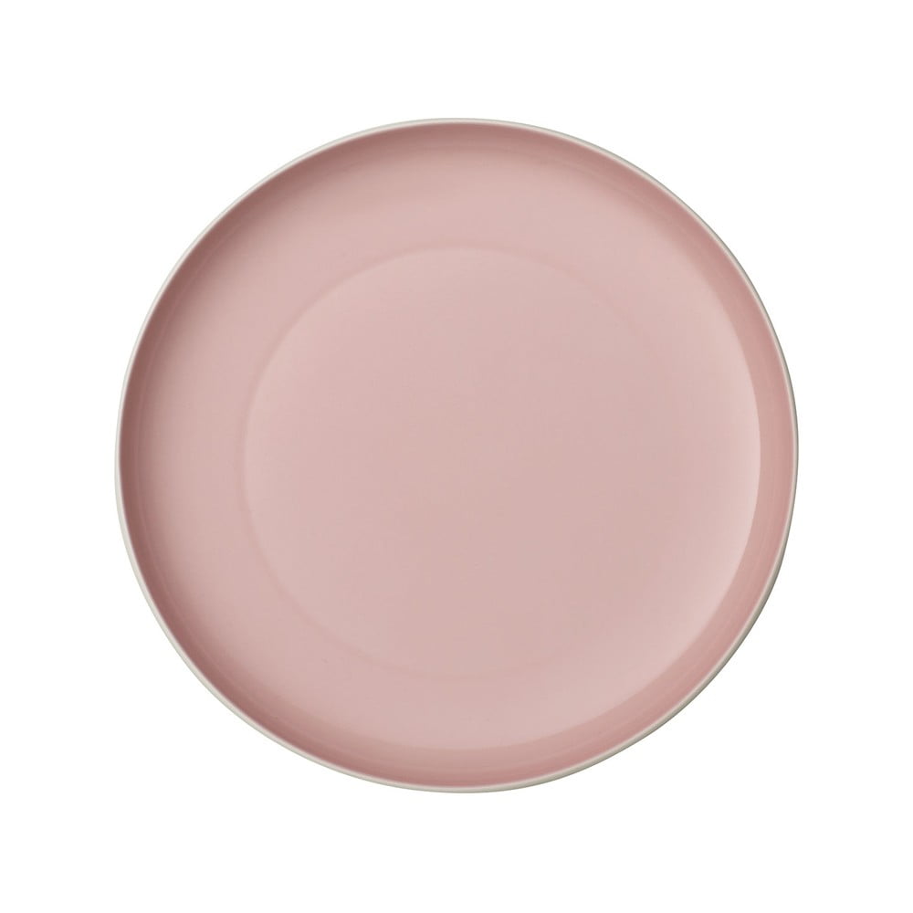 Belo-roza porcelanast krožnik Villeroy & Boch Uni, ⌀ 24 cm