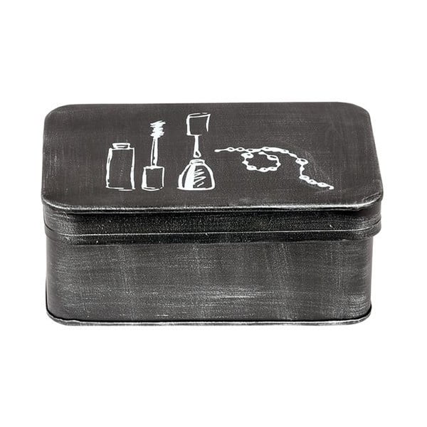 Črna kovinska škatla za kozmetiko LABEL51